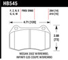 Hawk 03-04 Infiniti G35 / 04-09 Nissan 350z w/ Brembo Brakes DTC-70 Race Front Brake Pads - HB545U.564 Photo - Primary