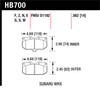 Hawk 06-07 Subaru Impreza WRX DTC-30 Front Race Brake Pads - HB700W.562 Photo - Primary