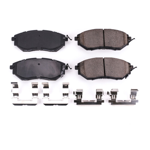 Power Stop 06-07 Subaru B9 Tribeca Front Z17 Evolution Ceramic Brake Pads w/Hardware - 17-1078 Photo - Primary