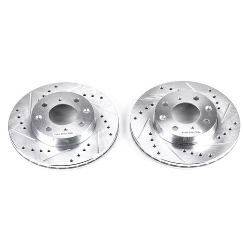 Power Stop 88-91 Honda Civic Front Evolution Drilled & Slotted Rotors - Pair - JBR304XPR Photo - Primary