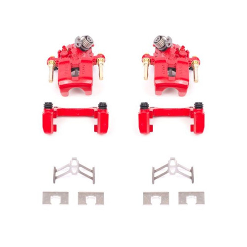 Power Stop 92-01 Honda Prelude Rear Red Calipers w/Brackets - Pair - S1612 Photo - Primary