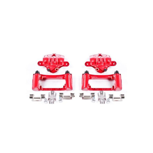Power Stop 98-02 Chevrolet Camaro Rear Red Calipers w/Brackets - Pair - S4696 Photo - Primary