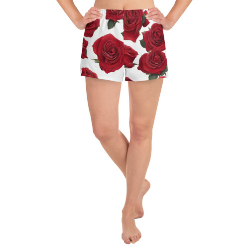Red, White and Green Women’s Recycled Athletic Shorts