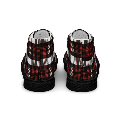 Men’s high top canvas shoes - Red/Black/White