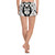 Women’s Recycled Athletic Shorts - Black/White Royal Design