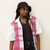 Women's Pink and White Flannel Design Button Shirt