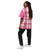 Women's Pink Flannel Design Button Shirt