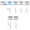 Fresa dental - Pera 329 - 19mm FG (longitud estándar) - Paquete de 5 Fresa dental - Pera 329 - 19mm FG (longitud estándar) - Paquete de 5