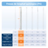 Fresa dental - Redonda 2 - 25mm FG (longitud quirúrgica) - Paquete de 5