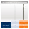 Fresa dental - Fisura Xcut de extremo redondo 1558 - 25mm FG (longitud quirúrgica) - Paquete de 5