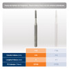 Fresa dental - Cono de fisura Xcut de extremo redondo 1701 - 19mm FG (longitud estándar) - Paquete de 5