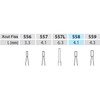 Fresa dental - Cross-cut Fissure 558 - 19mm FG (longitud estándar) - Paquete de 5