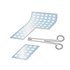 Placa en L reabsorbible, 6 orificios, 1 mm Placa en L reabsorbible, 6 orificios, 1 mm