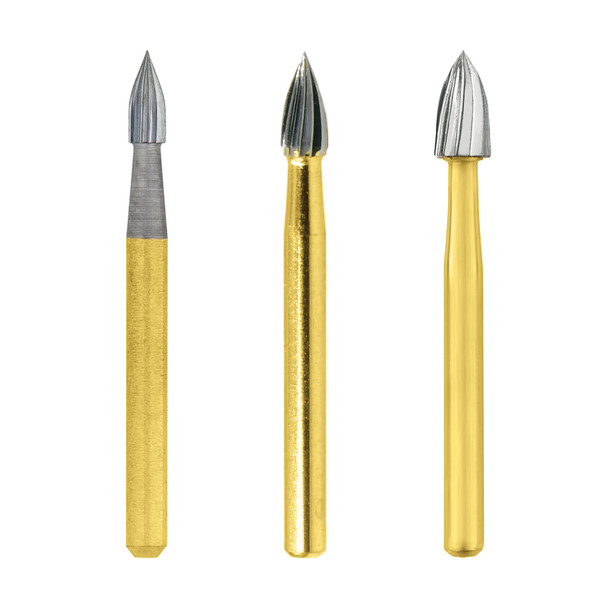 Fresa dental - Juego de llama de Gingivectomía - 19 mm FG - Paquete de 3