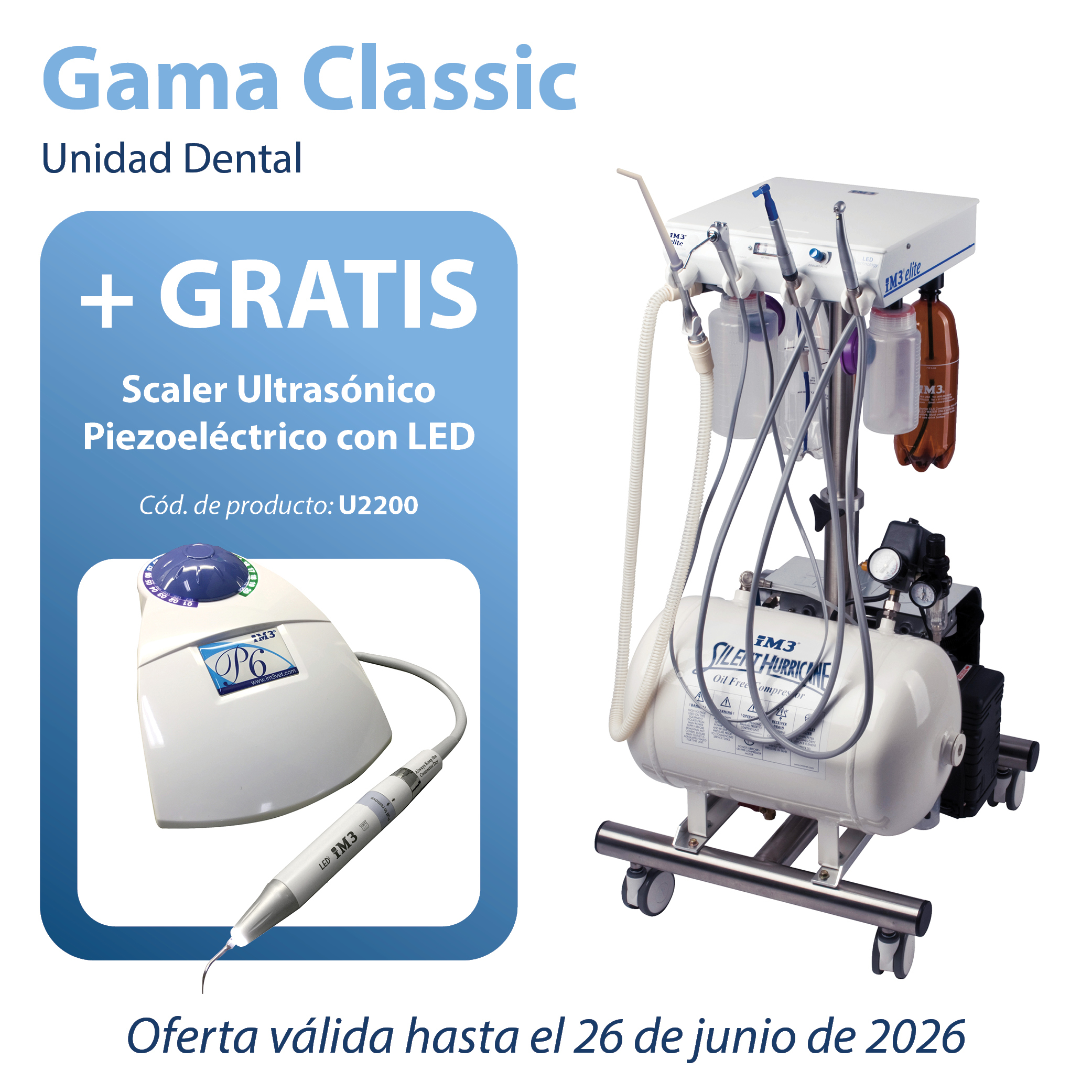 Gama Classic + Scaler Ultrasónico Piezoeléctrico con LED GRATIS