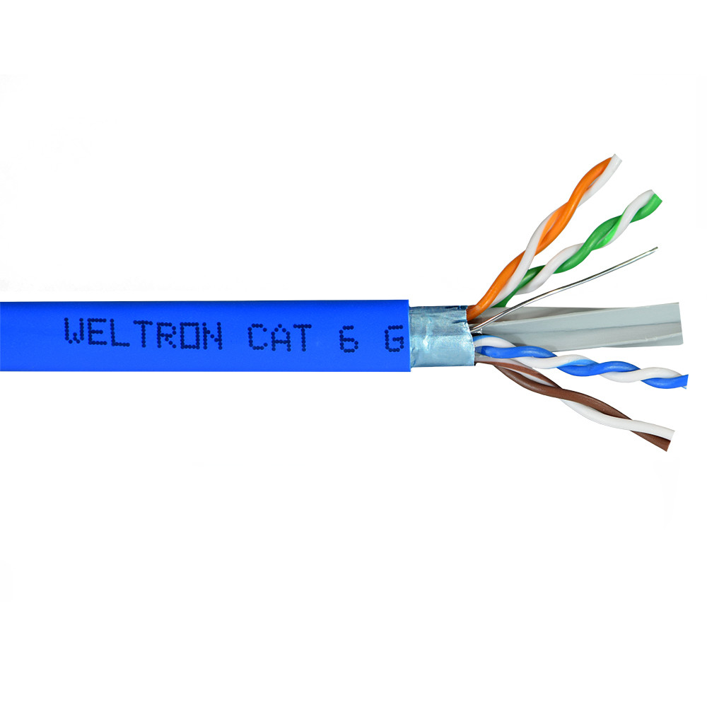 T2404L6SH-XX , Category 6 Shielded Solid CMR Cable (1000ft),Weltron