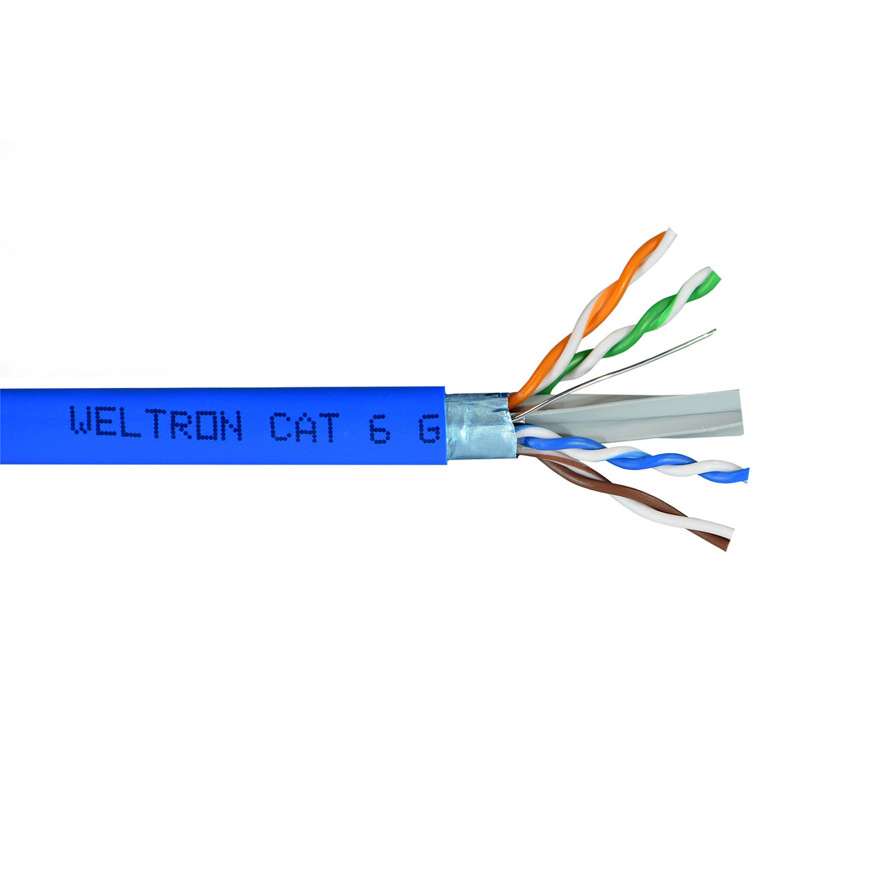 T2404L6SH-XX , Category 6 Shielded Solid CMR Cable (1000ft),Weltron