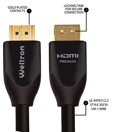 Certified Premium HDMI Cable Weltron