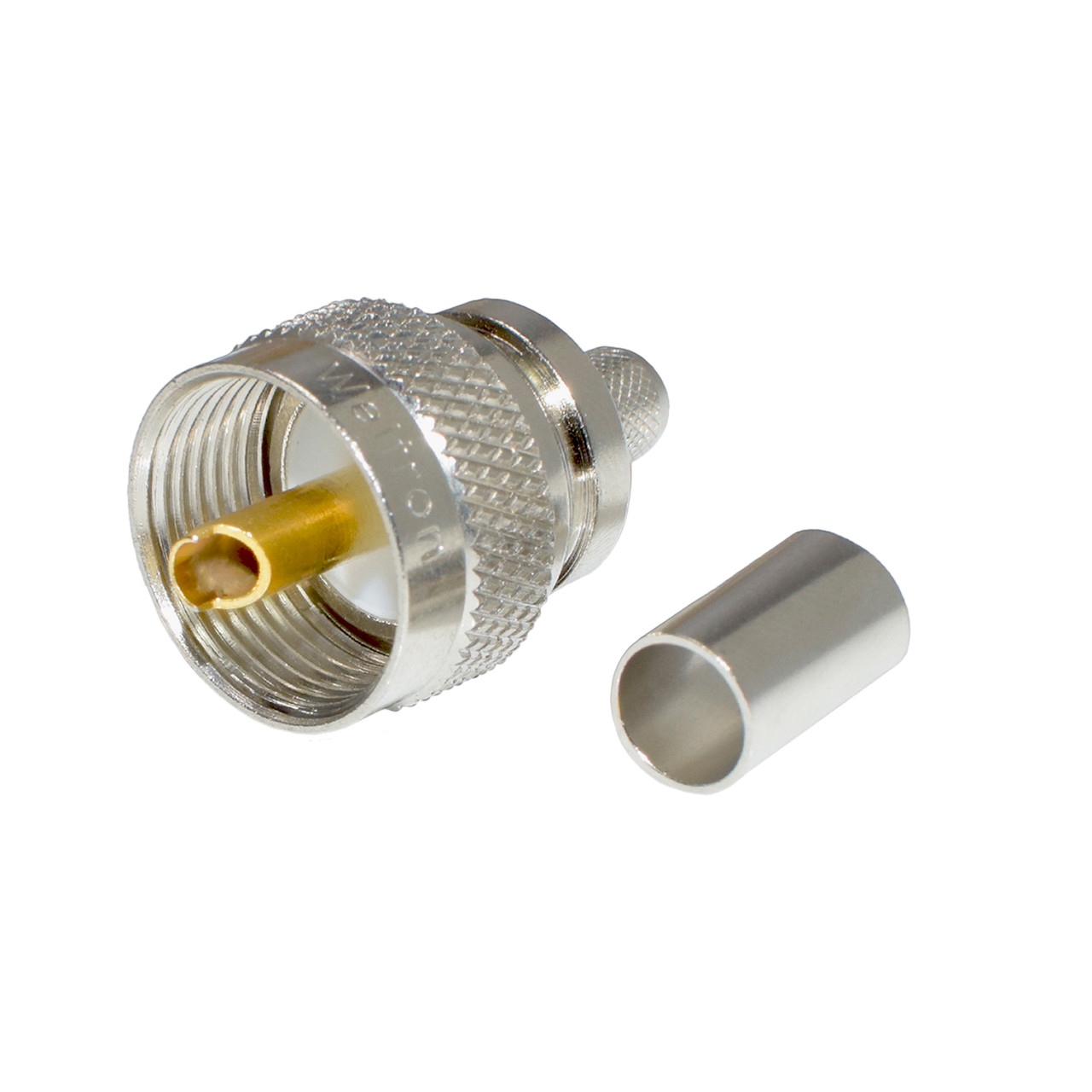 44-304C-8X , UHF PLUG CRIMP ;RG-8X; LMR240 ,Weltron