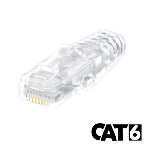 Category 6 28AWG Snagless RJ-45 Modular Plug and Boot Category 6 28AWG Snagless RJ-45 Modular Plug and Boot
