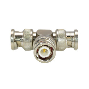 BNC Male Plug to (2) BNC Male Plugs T Type