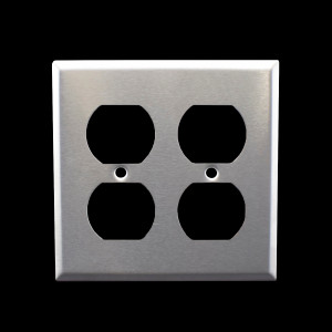 93-103 Stainless Steel Blank Faceplate Triple Gang Weltron