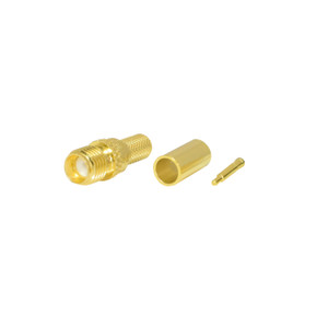 SMA Female Jack Reverse Polarity Crimp Connector For RG-223