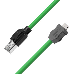 IX A-Key to RJ45 Male Cat 6A Industrial Ethernet Cable | PUR Jacket IX A-Key to RJ45 Male Cat 6A Industrial Ethernet Cable | PUR Jacket