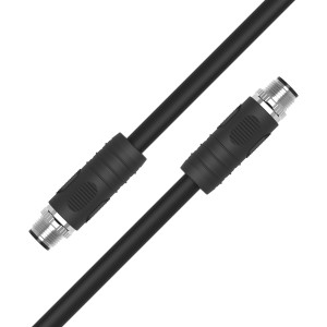 M12 L-Coded Male Straight to Male Straight 4 POS 16 AWG Cable Assemblies | PUR Jacket M12 L-Coded Male Straight to Male Straight 4 POS 16 AWG Cable Assemblies | PUR Jacket