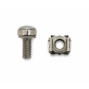 M6 Cage Nut Set, M6 Screws, Cage Nuts, & Washers, Stainless Steel 50pcs/pack