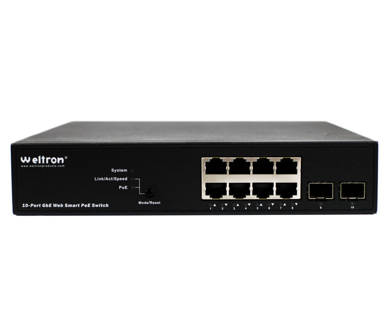 8 Port Gigabit POE+ Managed Switch with 2 SFP Ports