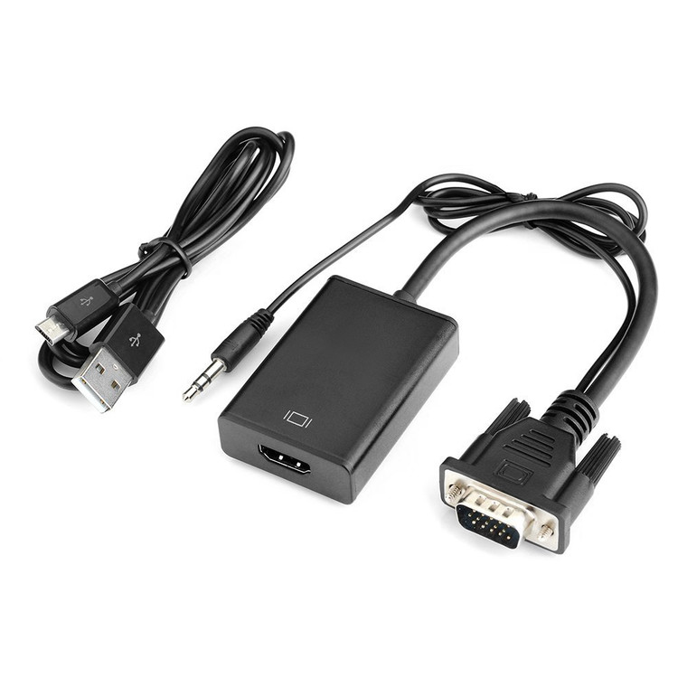 VGA Male to HDMI Female W/ Audio Converter