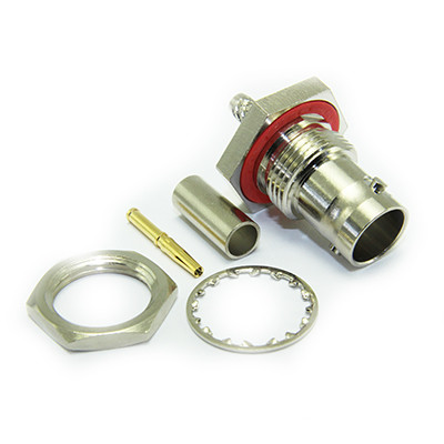44-141-58 BNC Jack Bulkhead Crimp Type Coaxial Connector Weltron