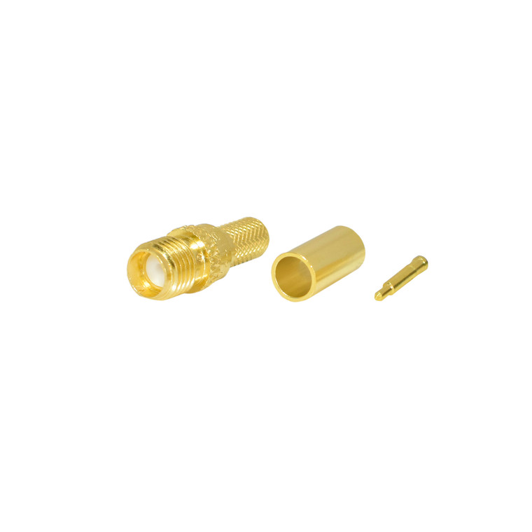 SMA Female Jack Reverse Polarity Crimp Connector For LMR-200