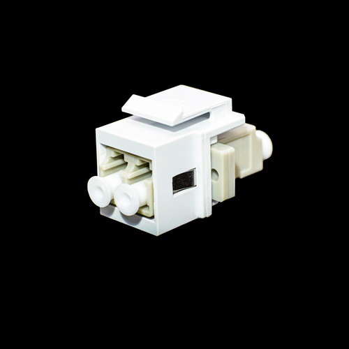 44-771-DLC-CR Dual Multi-Mode LC Keystone Ceramic Fiber Coupler Weltron.
