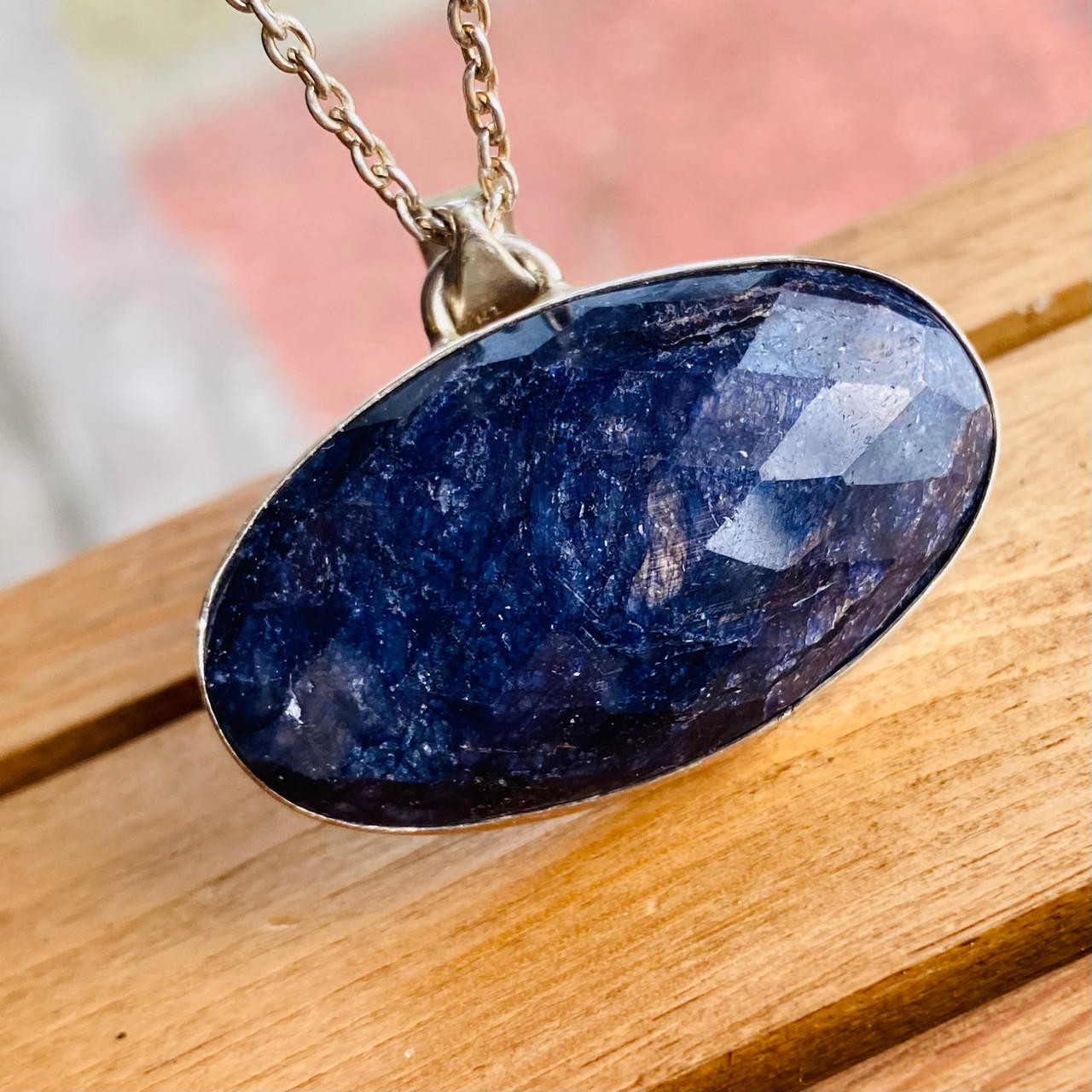 Sapphire Pendant - Chain Necklace - Shop Now!