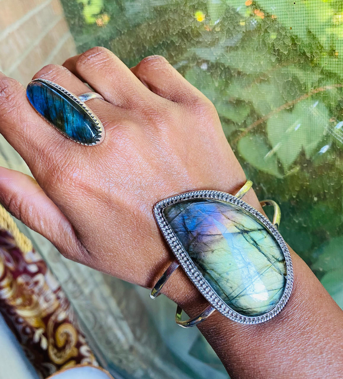 Anello con Labradorite e Argento 925 - Anelli Labradorite - Gioielli Labradorite - Labradorite