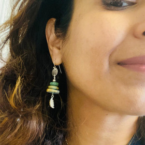 Turquoise Earrings- Blue Dangly Drops Turquoise Earrings- Blue Dangly Drops