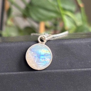 Moon Face Necklace- Carved Moonstone Pendant Moon Face Necklace- Carved Moonstone Pendant