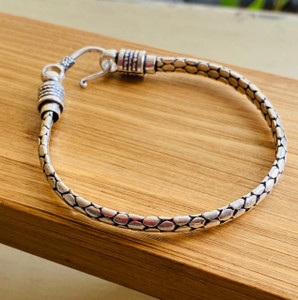 Sterling silver serpentine snake chain bracelet for men women