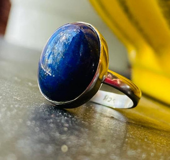 Lapis lazuli ring sterling silver for men women