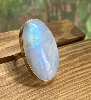 Moonstone ring size 10 sterling silver for women