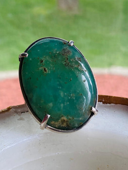 Chrysoprase  large statement ring by earthkarmajewellery