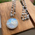 Carved Face Moon -Moonstone Rosary Necklace