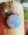 "Explore - large Moonstone Necklace - Round  silver Pendant- super moon design by earth karma"
