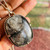 "Black Rutile Quartz Rectangular Pendant for men women  -shop now"
