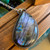 Shop Online- Purple Labradorite Necklace- Silver Pendant Large by Earth Karma Shop Online- Purple Labradorite Necklace- Silver Pendant Large by Earth Karma