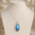 sterling silver Labradorite Necklace: Shiva Third Eye- Believe