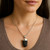 Natural Tourmaline protection necklace for men women- everyday black crystal bar pendant- gifts
