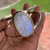 Moonstone bangle silver bracelet Cuff